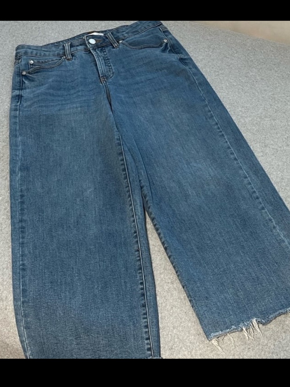 Oat New York Straight Wide Jeans Size 4 Raw Hem High Rise Boho